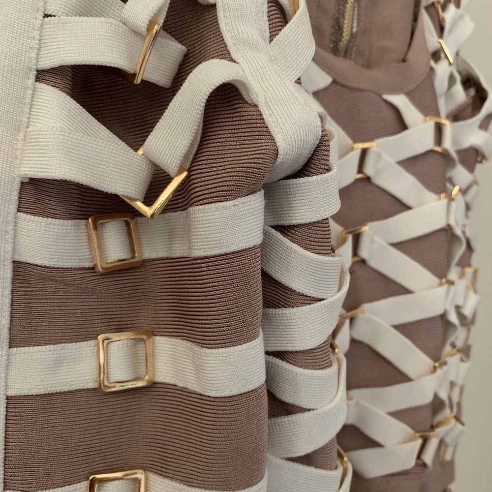 Strappy crop top with Gold accessories